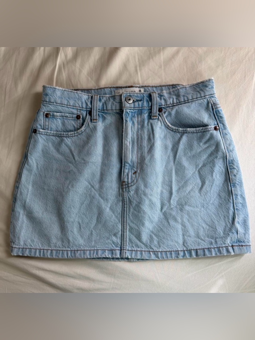 Abercrombie high rise denim skirt